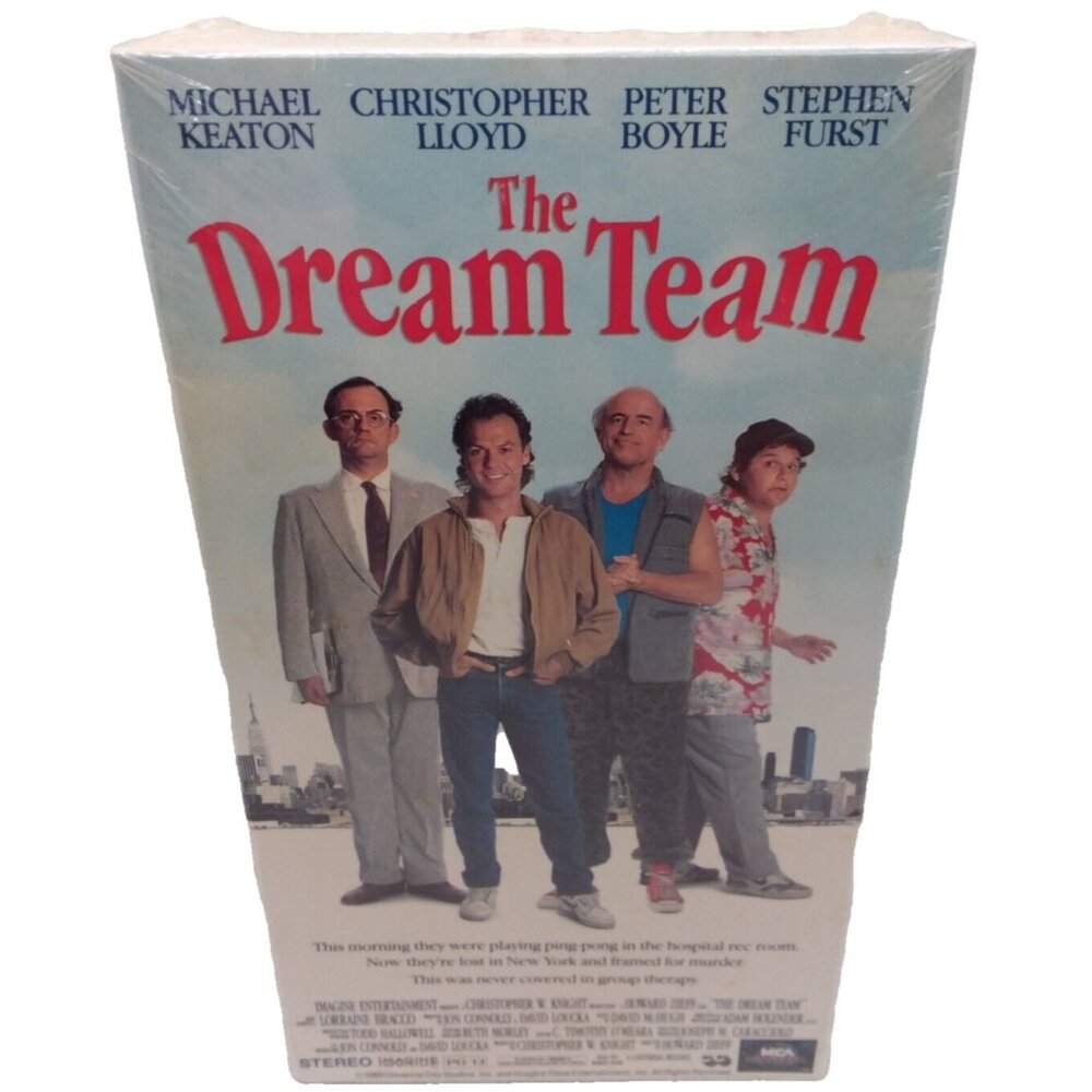 The Dream Team (VHS, 1990) Michael Keaton Christopher Lloyd Sealed Video